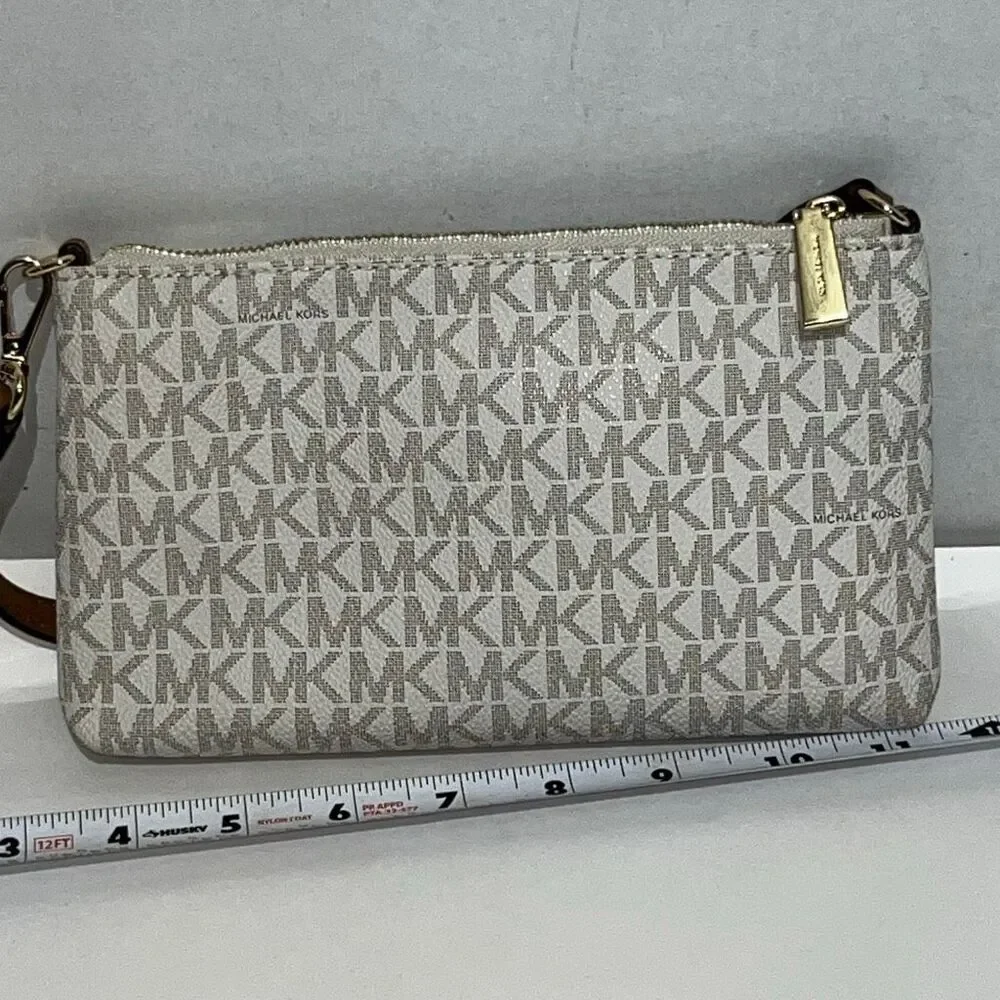 Michael Kors Women's Multicolor Jet Set Travel Monogram Logo Wristlet Handbag‎